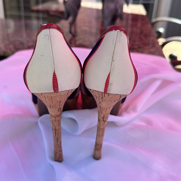 Guess Red White & Blue Platform Heels - Picture 9 of 13